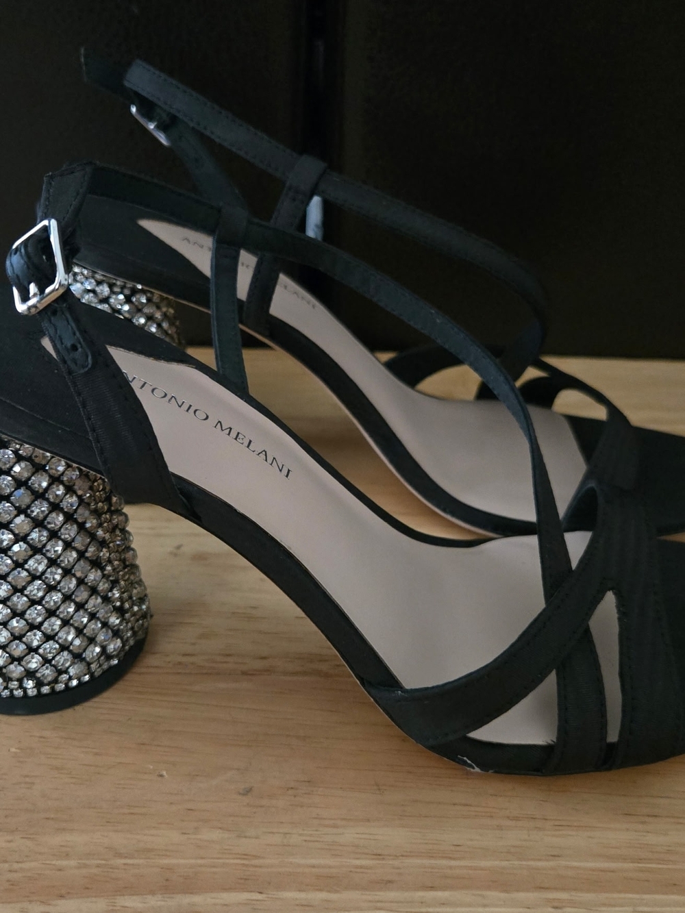 Antonio Melani Larie rhinestone embellished dress sandals Size 9.5